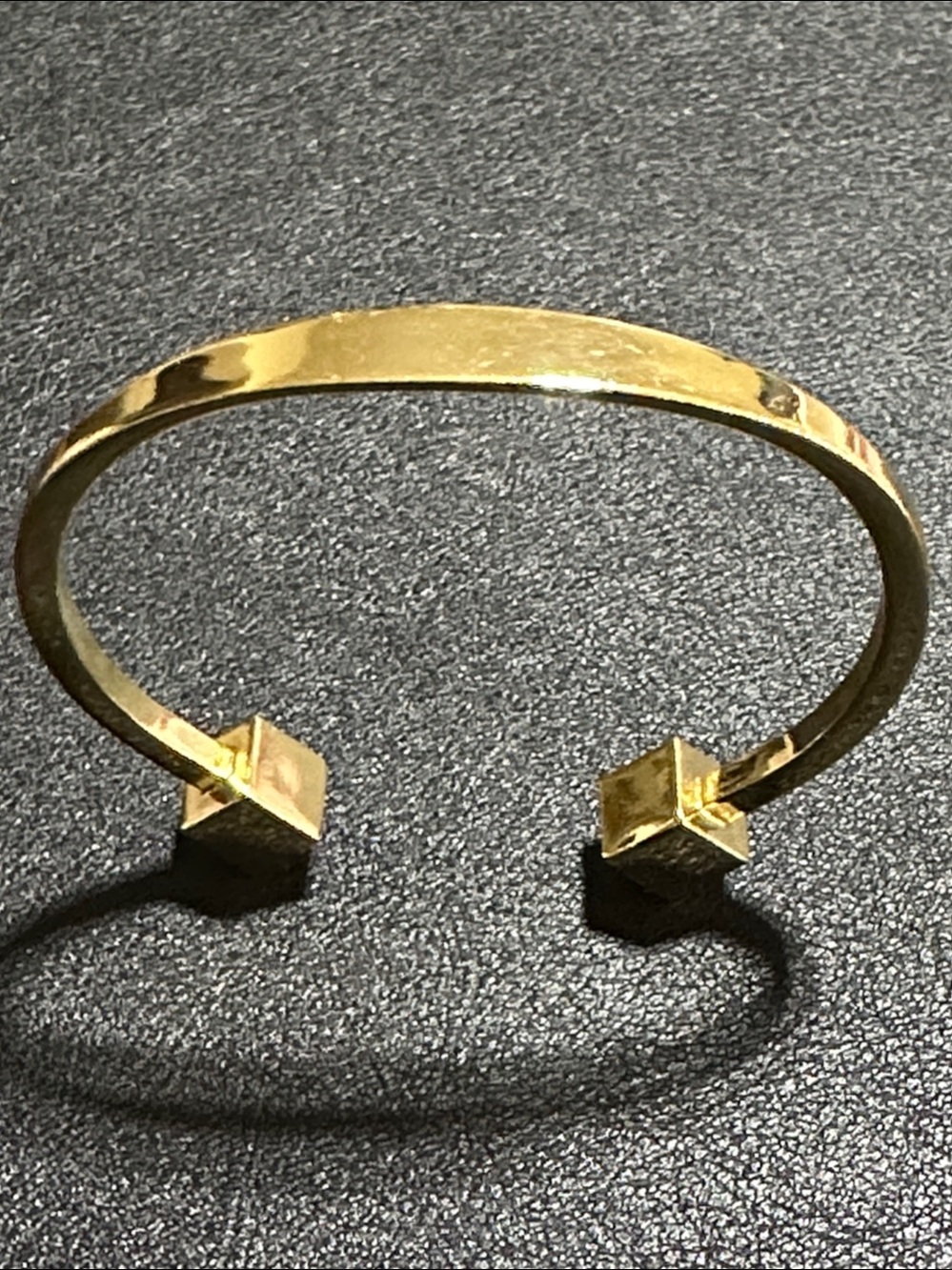 J.Crew Mercantile Gold Tone Cube Open Cuff Bracelet